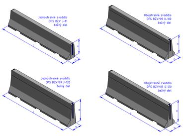 Betónové zvodidlá DPS BZV s voľným zámkom